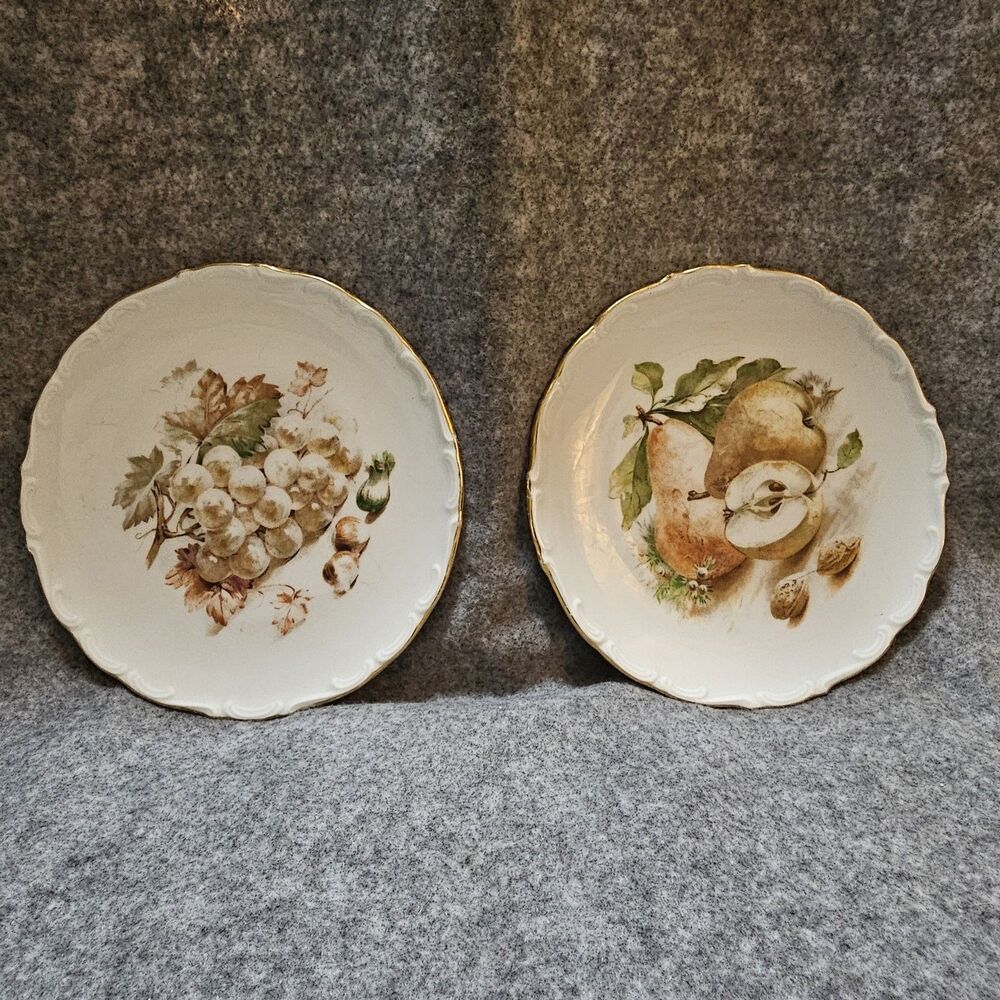 Schumann Arzberg Dessert Plate With Quince And Grapes Design 7.25"  Vintage